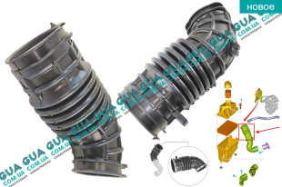 Патрубок ( трубка / воздухозаборник  ) шланг от корпуса воздушного фильтра  к расходомеру воздуха  Ford / ФОРД TRANSIT 2014- / ТРАНЗИТ 2014- 2.2 TDCI (2198 куб.см.)