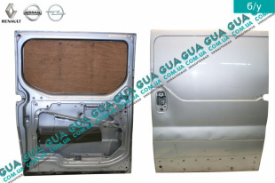 Дверь сдвижная / боковая левая L1230 H1550 Vauxhal / ВОКСХОЛ VIVARO 2000- 2.0 (1998 куб.см)