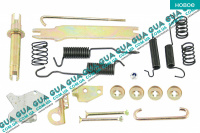 Ремкомплект барабанных колодок / комплект возвратных пружин тормозного механизма правого