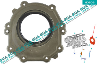 Сальник коленвала задний ( уплотняющее кольцо коленчатого вала )   