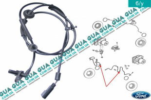 Датчик ABS / АБС передний Ford / ФОРД TRANSIT 2006- / ТРАНЗИТ 06- 3.2TDCI (3199 куб.см)