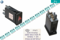Кнопка аварийной сигнализации VW / ВОЛЬКС ВАГЕН PASSAT 1997-2005 / ПАССАТ 97-05 1.9TDI (1896 куб.см.)