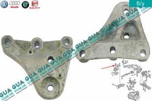 Кронштейн крепление подушки двигателя ( правый ) Seat / СЕАТ CORDOBA 2002-2009 1.4TDI (1422 куб.см.)