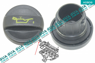 Крышка маслозаливной горловины Peugeot / ПЕЖО PARTNER M59 2003-2008 / ПАРТНЕР М59 03-08 1.9D (1868 куб.см.)