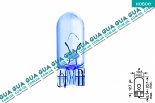 Лампа / лампочка со стеклянным цоколем W5W 12V 5W RANGE POWER BLUE+ ( габарит / бок. поворот )   