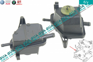 Бачок гидроусилителя руля ( жидкости ГУР ) Seat / СЕАТ TOLEDO II 1999-2006 1.6 (1595 куб.см.)