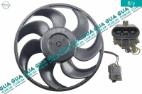 Вентилятор радиатора кондиционера с моторчиком D315 лопастей 7