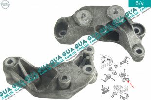 Кронштейн подушки / опора / лапа подвески двигателя левый   