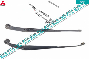 Щеткодержатель правый ( поводок / дворник, рычаг стеклоочистителя ) Mitsubishi / МИТСУБИСИ PAJERO IV 2006- / ПАДЖЕРО 4 06- 3.2DI-D (3200 куб.см.)