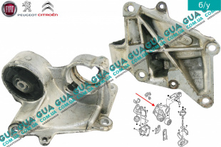 Кронштейн подвесного подшипника полуоси правой   