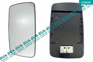 Вкладыш зеркала заднего вида левый с подогревом   