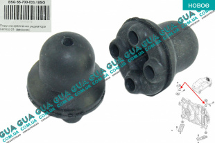 Кронштейн / подушка / буфер / демпфер крепления основного радиатора ( верхний ) 1шт Opel / ОПЕЛЬ CORSA C 2000-2009 / КОРСА С 00-09 1.7DTI V16 (1686 куб. см.)