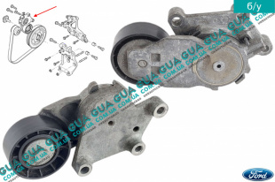 Натяжной механизм ремня генератора ( Натяжная планка / ролик / натяжитель ) Volvo / ВОЛЬВО C30 1.6D (1560 куб.см.)