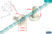 Штифт / палец / шпилька вакуумного усилителя тормозов / педали тормоза Ford / ФОРД FUSION / ФЮЖИН 1.4TDCI (1399 куб. см.)