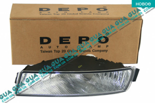 Указатель поворота левый белый поворотник ( бампер )   