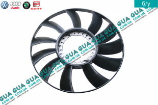 Крыльчатка двигателя 11 лопастей D347 ( вентилятор охлаждения )   