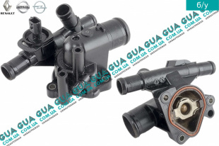 Корпус термостата / термостат / Фланец охлаждающей жидкости Nissan / НИССАН X-Trail T31 / ИКС-ТРЭЙЛ Т31 2.0dCi (1995 куб. см.)