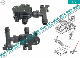 Кран / клапан отопителя печки ( электрический )  Opel / ОПЕЛЬ ASTRA G 2000-2005 / АСТРА Ж 00-05 2.0OPC (1998 куб. см.)