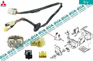 Электропроводка корпуса печки задней ( отопителя ) Mitsubishi / МИТСУБИСИ PAJERO III 2000-2006 / ПАДЖЕРО 3 00-06 3.2DI-D (3200 куб.см.)