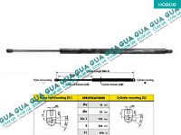 Амортизатор задней двери ( амортизатор крышки багажника ) телескопическая рейка VW / ВОЛЬКС ВАГЕН TRANSPORTER V 2003- / ТРАНСПОРТЕР 5 03- 2.0TDI (1968 куб.см.)