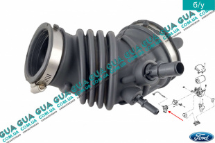 Патрубок воздушного фильтра от расходомера к дроссельной заслонке   