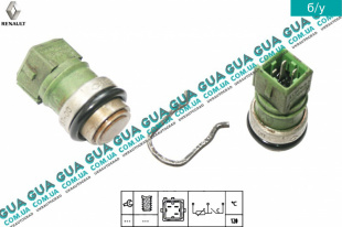 Датчик температуры охлаждающей жидкости ( корпуса термостата )   