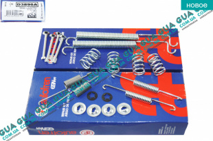 Ремкомплект задних барабанных колодок / комплект возвратных пружин ручного тормоза ( с-ма Lucas / TRW D228x40 )   