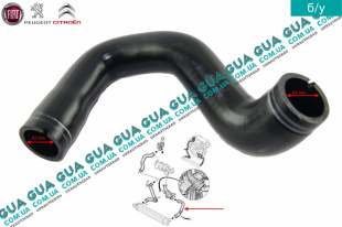 Патрубок интеркулера / шланг ( трубка от радиатора к турбине )   