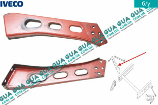 Кронштейн крепления переднего бампера правый   