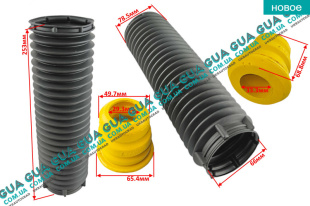 Пыльник / отбойник амортизатора / стойки передней ( комплект 2шт ) Volvo / ВОЛЬВО S40 II 2.0D (1998 куб. см.)