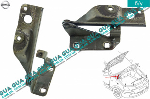 Петля капота правая Nissan / НИССАН ALMERA N16 / АЛЬМЭРА Н16 2.2 DCI ( 2184 куб.см.)