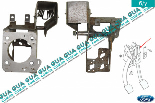 Блок крепления педалей сцеления / тормоза, педальний узел ( кронштейн )   