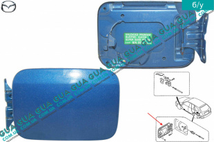 Лючок топливного бака ( крышка ) Mazda / МАЗДА 323 F 1998-2004 1.4 (1324 куб.см.)