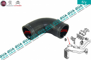 Патрубок / трубка интеркулера ( радиатор - дроcсельная заслонка )   