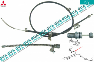 Трос ручного тормоза правый 2020мм Mitsubishi / МИТСУБИСИ PAJERO IV 2006- / ПАДЖЕРО 4 06- 3.2DI-D (3200 куб.см.)
