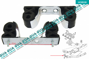 Резинка / кронштейн крепления глушителя / вихлопной труби  ( резиновое кольцо, буфер )   