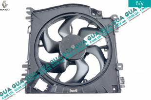 Диффузор основного радиатора ( Вентилятор с моторчиком ) D340   