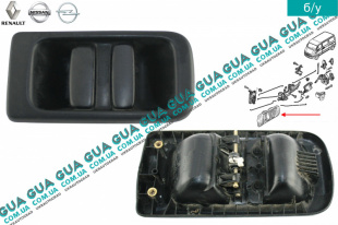 Ручка боковой ( сдвижной ) левой двери наружная   