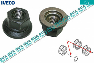 Гайка колесная M18 X 1,5 Renault / РЕНО MASCOTT 2004-2010 / МАСКОТ 04-10 3.0TDI (2953 куб.см.)