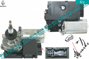 Моторчик стеклоочистителя задней двери / ляды ( электродвигатель дворника )   