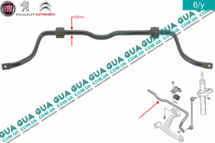 Стабилизатор передний D21   