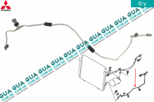 Трубка / патрубок кондиционера ( шланг ) Mitsubishi / МИТСУБИСИ PAJERO IV 2006- / ПАДЖЕРО 4 06- 3.2DI-D (3200 куб.см.)