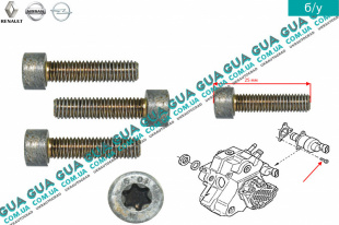 Болт / винт крепления редукционного клапана топливного насоса высокого давления ТНВД ( М5х0.8х20 ) 1шт   