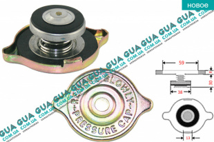 Крышка / пробка расширительного бачка радиатора (0.9bar)   