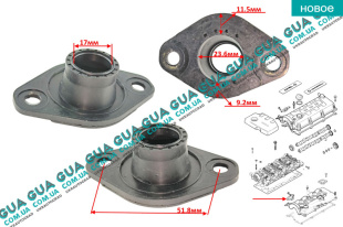 Прокладка / сальник / уплотнительное кольцо форсунки ( клапанной крышки ( боковая ) ) 1шт   