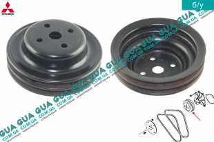 Шкив водяного насоса ( помпы ) Mitsubishi / МИТСУБИСИ PAJERO III 2000-2006 / ПАДЖЕРО 3 00-06 3.2DI-D (3200 куб.см.)