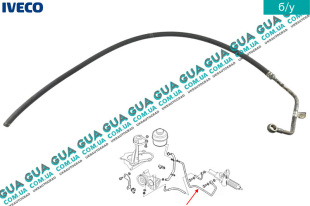Шланг / патрубок гидроусилителя руля / обратка ( трубка низкого давления от рейки к бачку )   