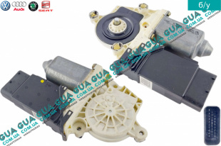 Электродвигатель / моторчик стеклоподъёмника левый Seat / СЕАТ TOLEDO II 1999-2006 2.3 V5 (2324 куб.см.)