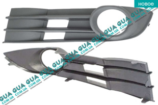 Накладка декоративная / молдинг / листва переднего бампера левая ( вставка под противотуманые фары ) решетка   