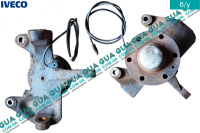 Поворотный кулак / цапфа левая с ступицей с ABS / АБС ( однокатковая / рессорная подвеска )